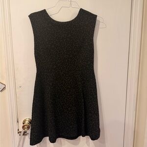 LOFT Black Textured Sleeveless Dress